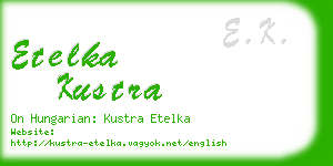 etelka kustra business card